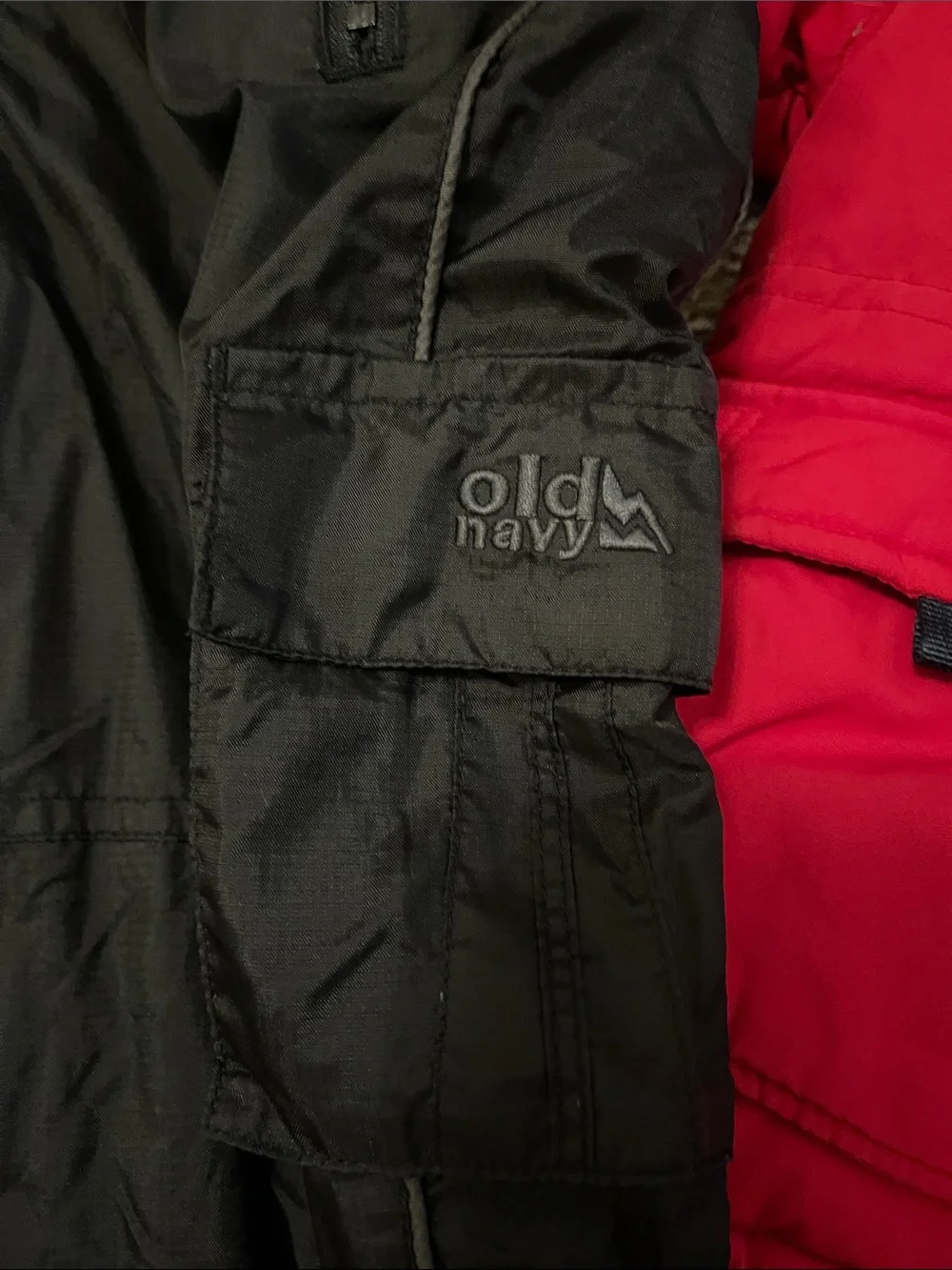 Baby gap feather filled down jacket & 2t and old navy lined snow pants bundle
